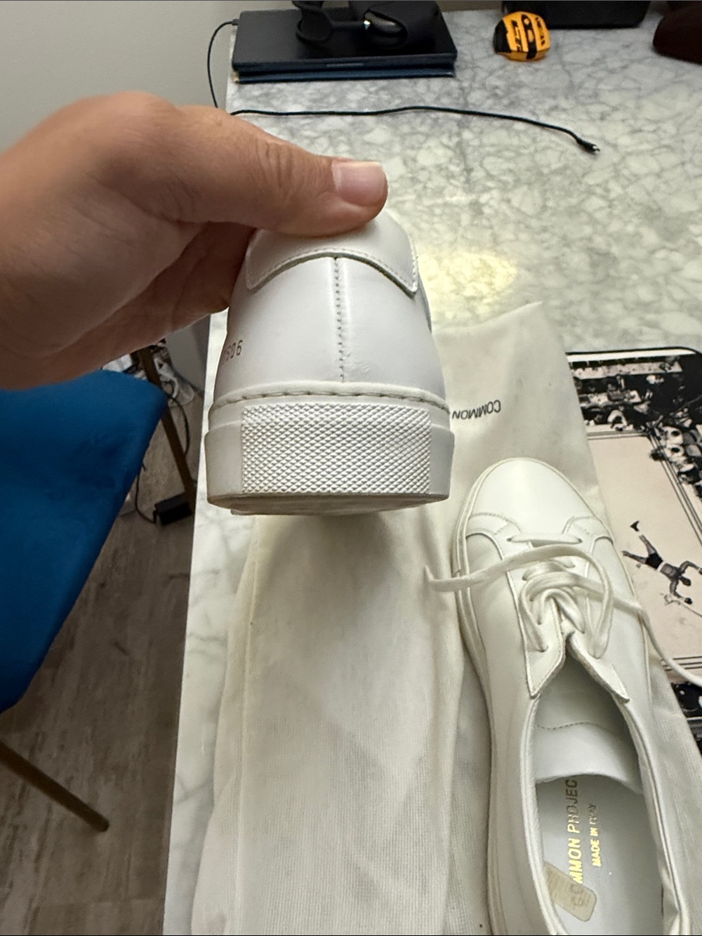 Common projects size 41 white sneakers (worn twice) - Picture 5 of 8